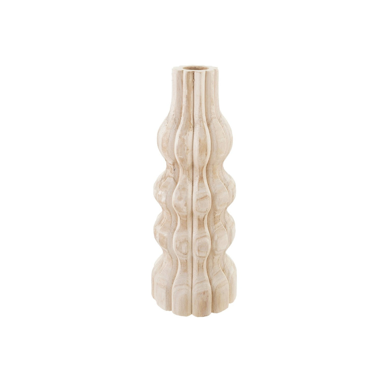 Medium Sedona Carved Paulownia Wood Vase