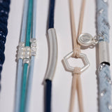 Dream Shades of Blue & Silver Hair Tie Bracelet Set