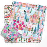 Mahjong Mat 31" Neoprene Winter Sugar Plum with bag