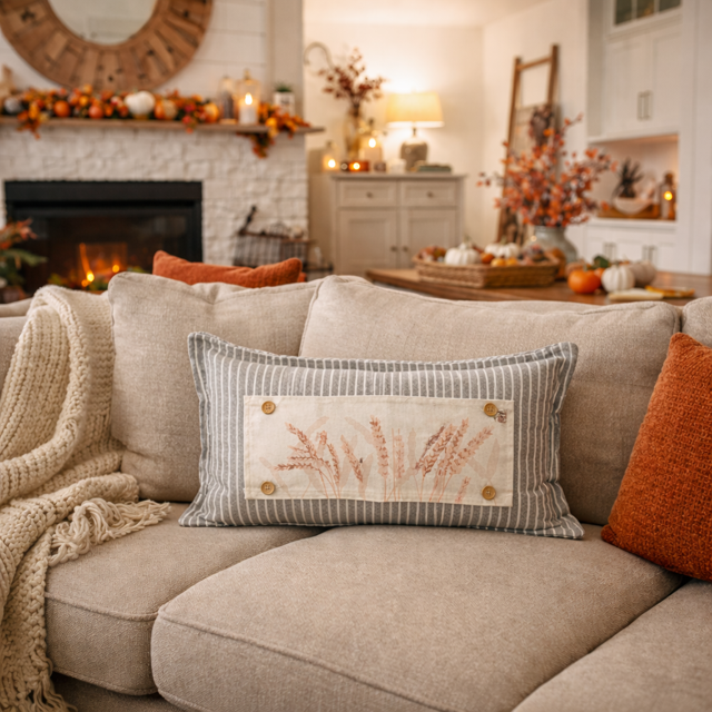 Autumn Wheat Interchangeable Pillow Panel