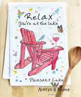 Relax At the Lake Tea Towel