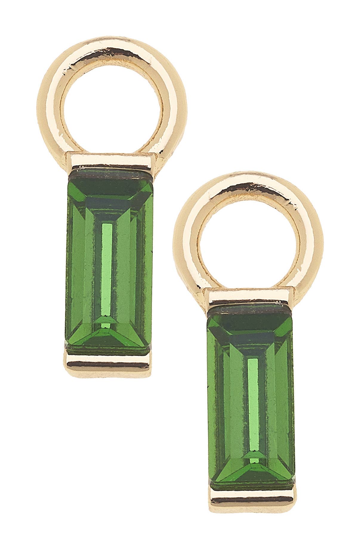 Green Baguette Huggie Charm