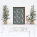 Joy On Repeat Gray Wood Art