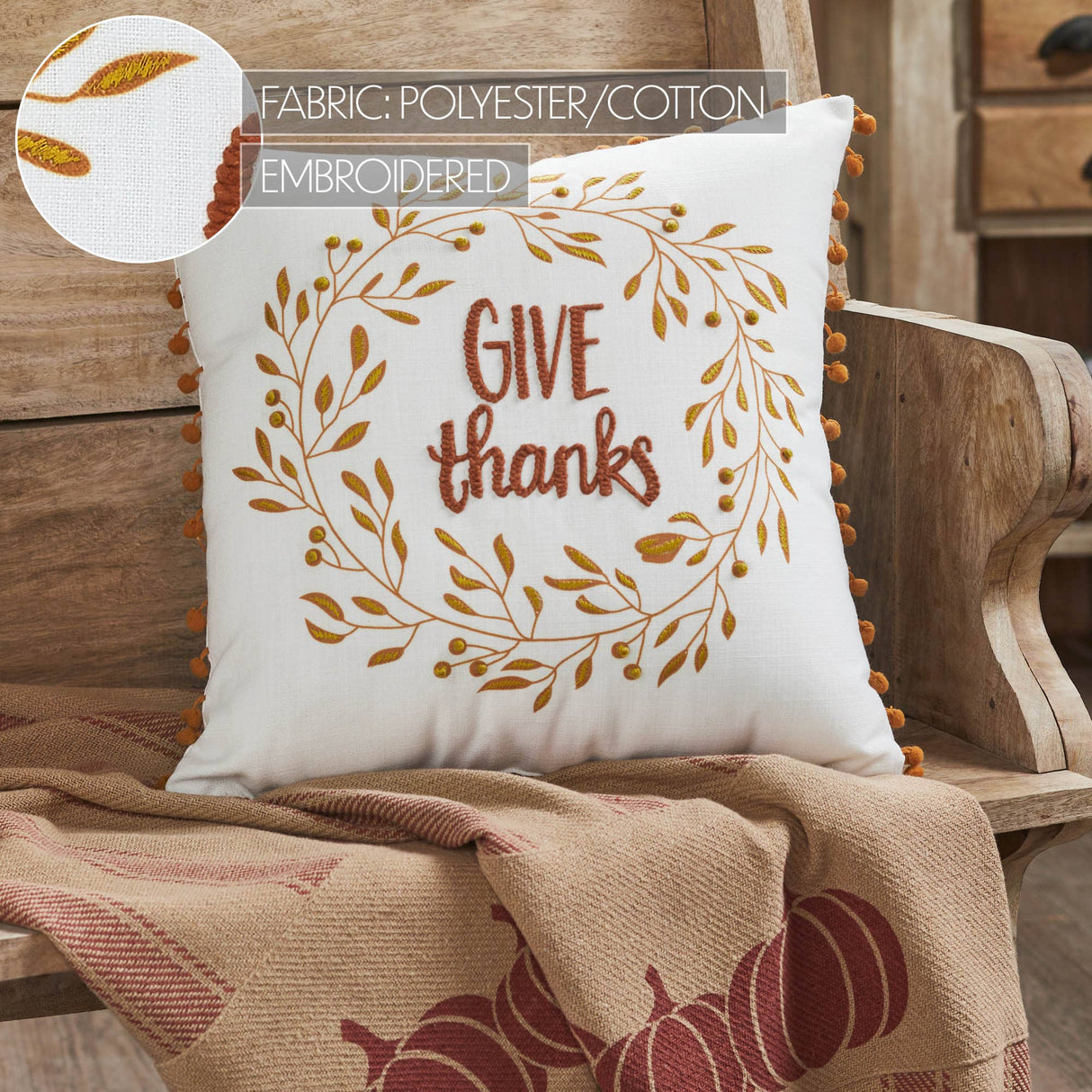 Thanksgiving Fall Throw Pillow-Defective