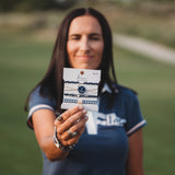 Golf Marker Blue & Cream Hair Tie Bracelet Set