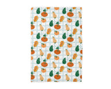 Plaid Pumpkin Chinoiserie Fall Coastal Kitchen Towel Waffle