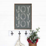 Joy On Repeat Gray Wood Art