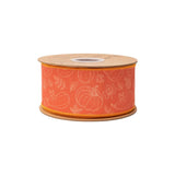 2.5" Orange Gourd Wired Dupioni Ribbon Bolt