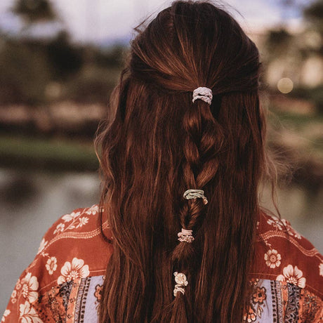 Explore Gold Compass Charm Hair Tie Bracelet Set
