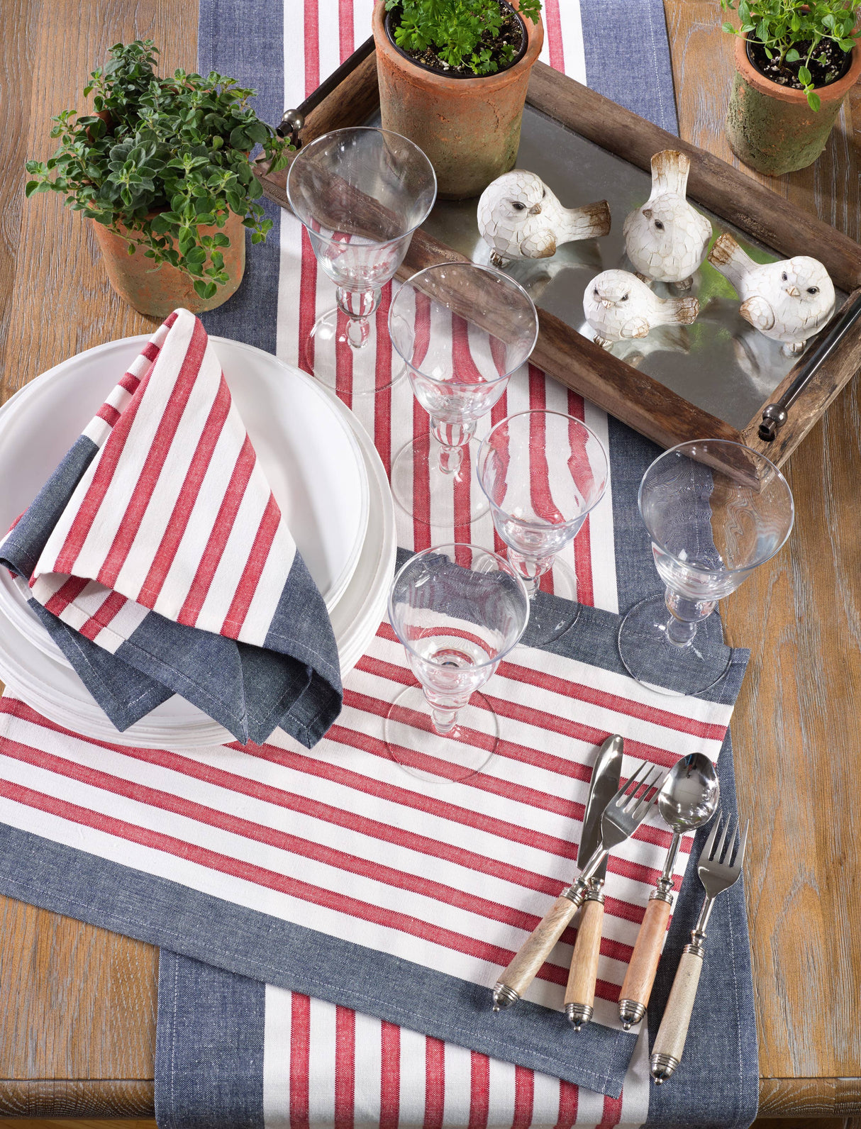 72" Striped 4th Table Runner