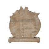 Mango Wood Floral Pumpkin Fall Decor