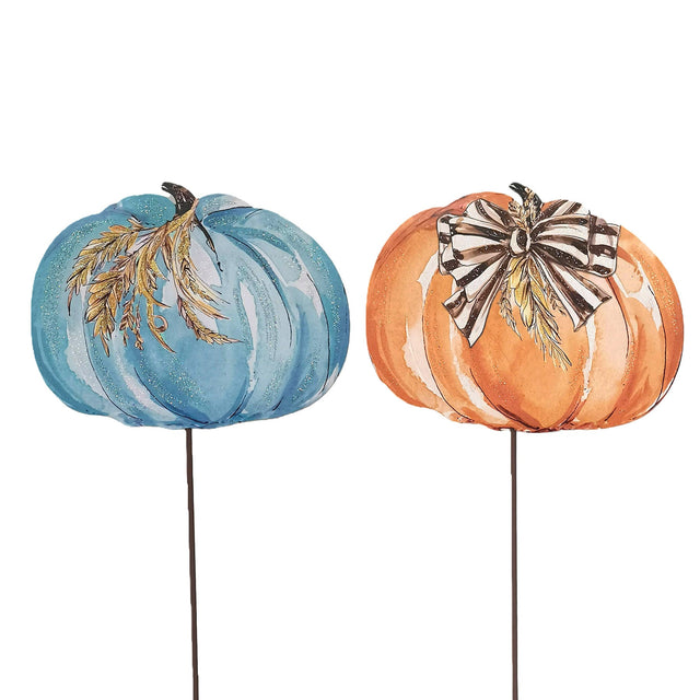 Beck's Whimsical Wheat Pumpkin Garden Stake