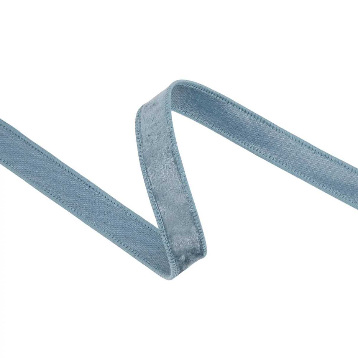 1" French Blue Wired Heritage Velvet Ribbon Bolt