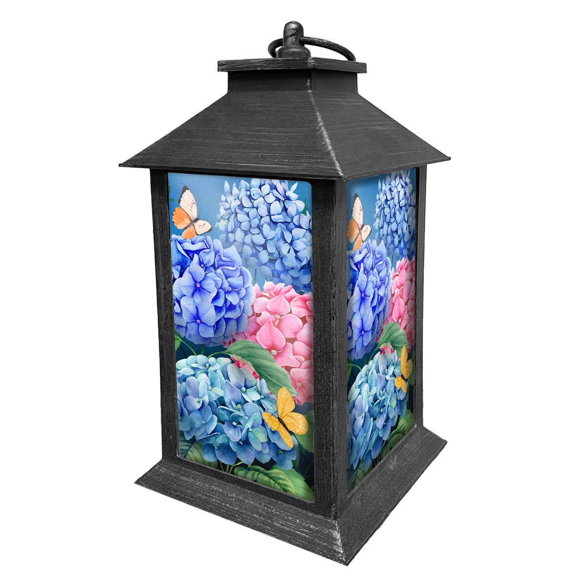 Colorful Hydrangeas Lantern