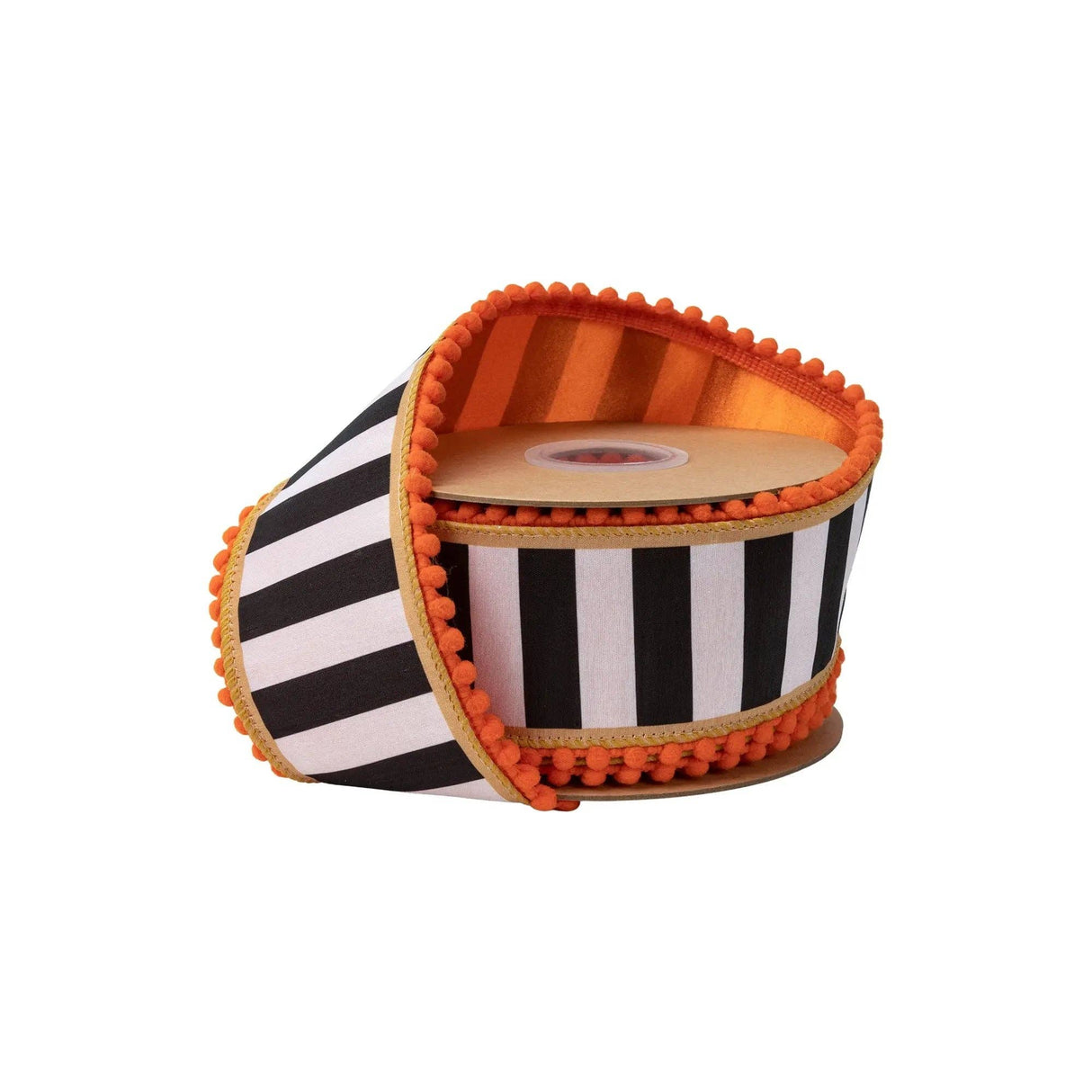 2.5" Fall Stripe Wired Dupioni Ribbon Bolt