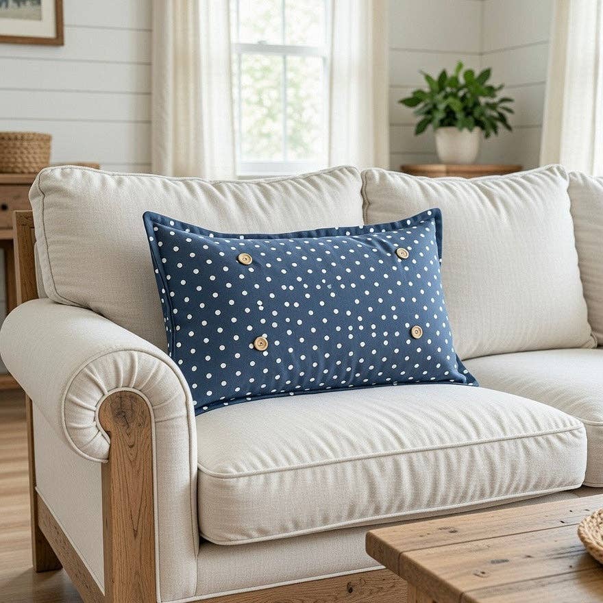 Blue Dot Interchangeable Pillow