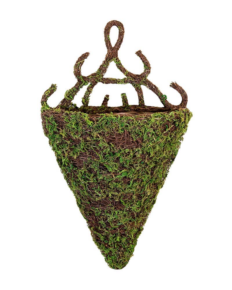 Moss & Wicker Wall Basket