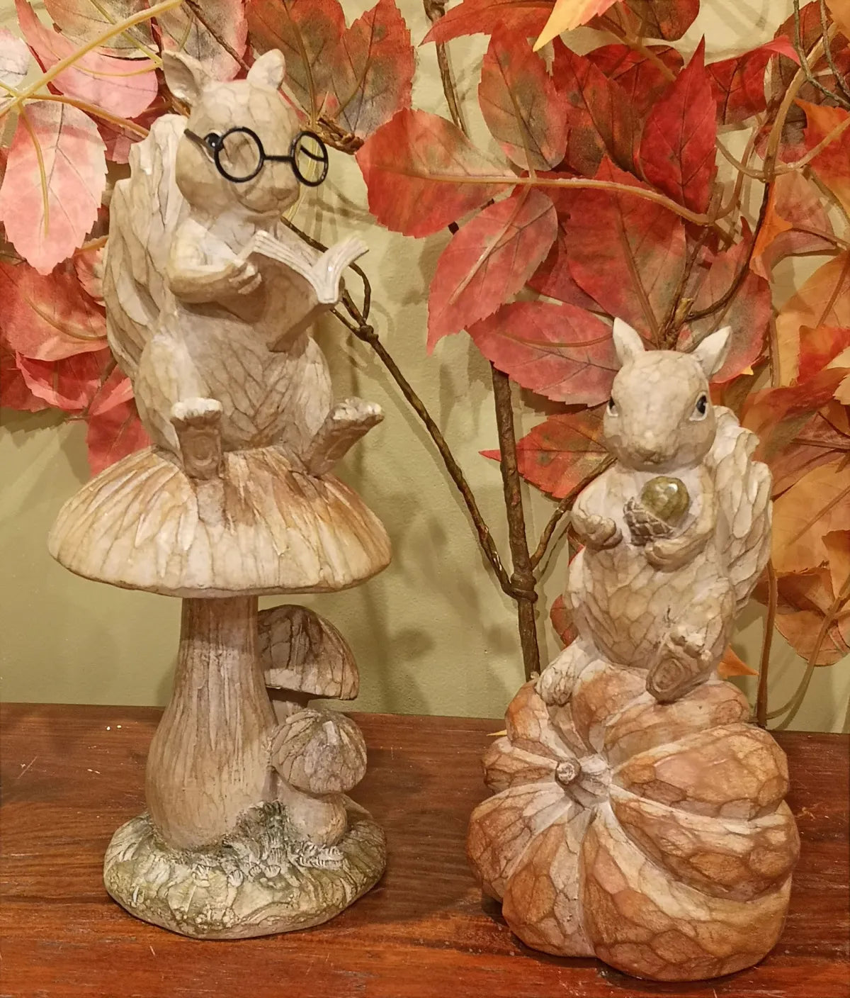 Woodland Squirrel On Mushroom - 2 Sizes