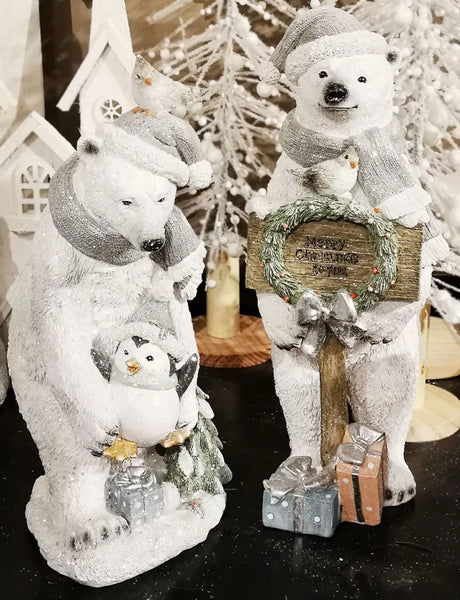 Resin Standing Polar Bear - 2 Sizes