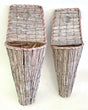 Rustic Wood Wall Basket - 2 Sizes