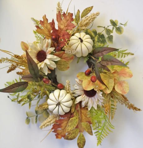 16" Liam Pumpkin Wreath
