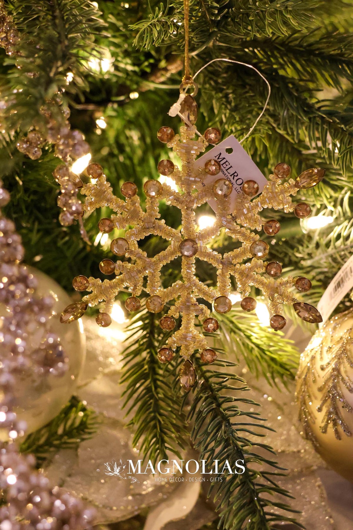 Gold & Iron Snowflake Ornament Set
