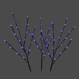 Outdoor Blue Lighted Branch Set of 3
