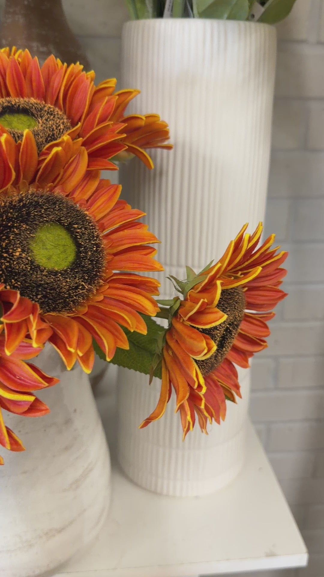 Orange Real Touch Sunflower Bundle