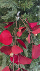 Red Glamour Velvet Eucalyptus Spray