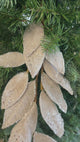 Platinum Iced Leaves Spray