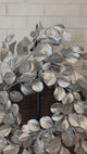 24" Silver Glittered Paddle Leaf Wreath