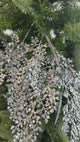 Blue Silver Glittered Maidenhair Bendy Spray
