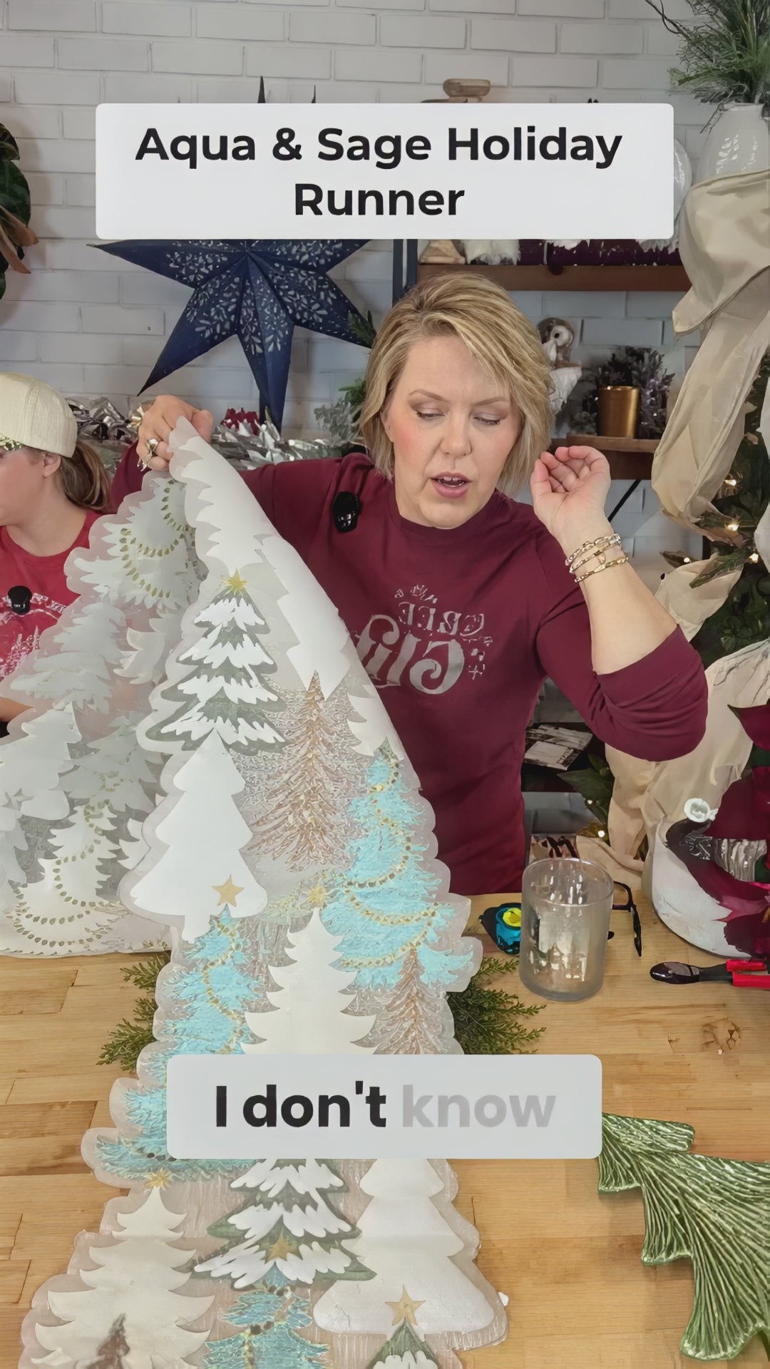 Modern Holiday Tree Table Runner