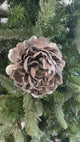 Silver Grey Holiday Peony Spray