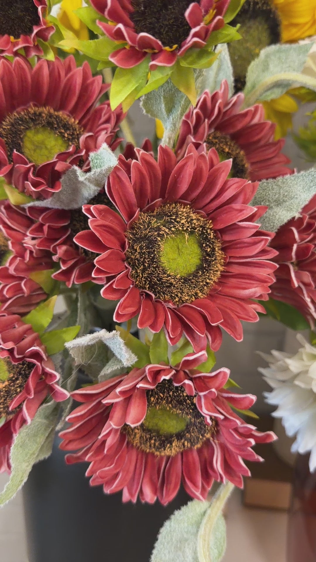 Spice Real Touch Double Sunflower Stem