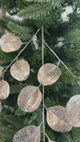Silver Glittered Paddle Leaf Pick
