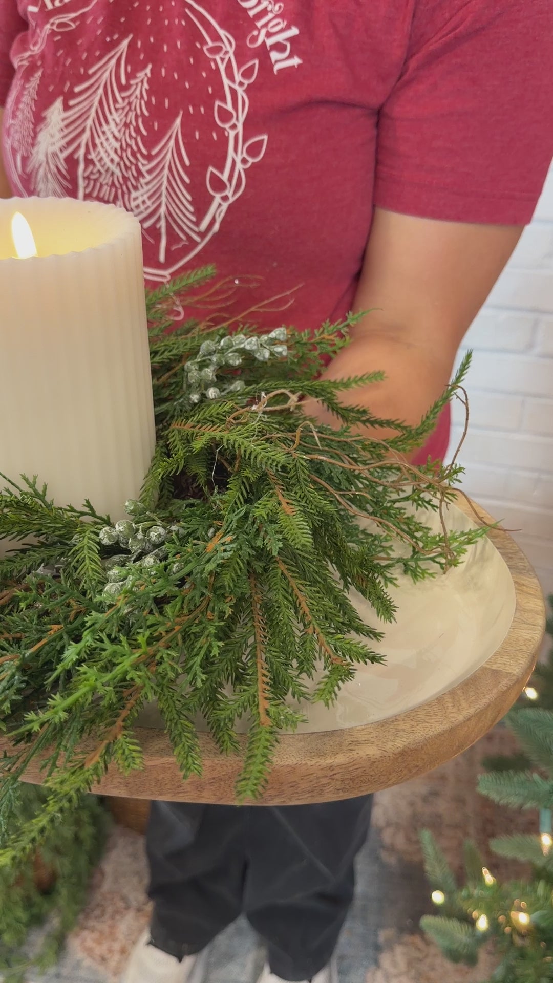 14" Juniper Cypress Wreath