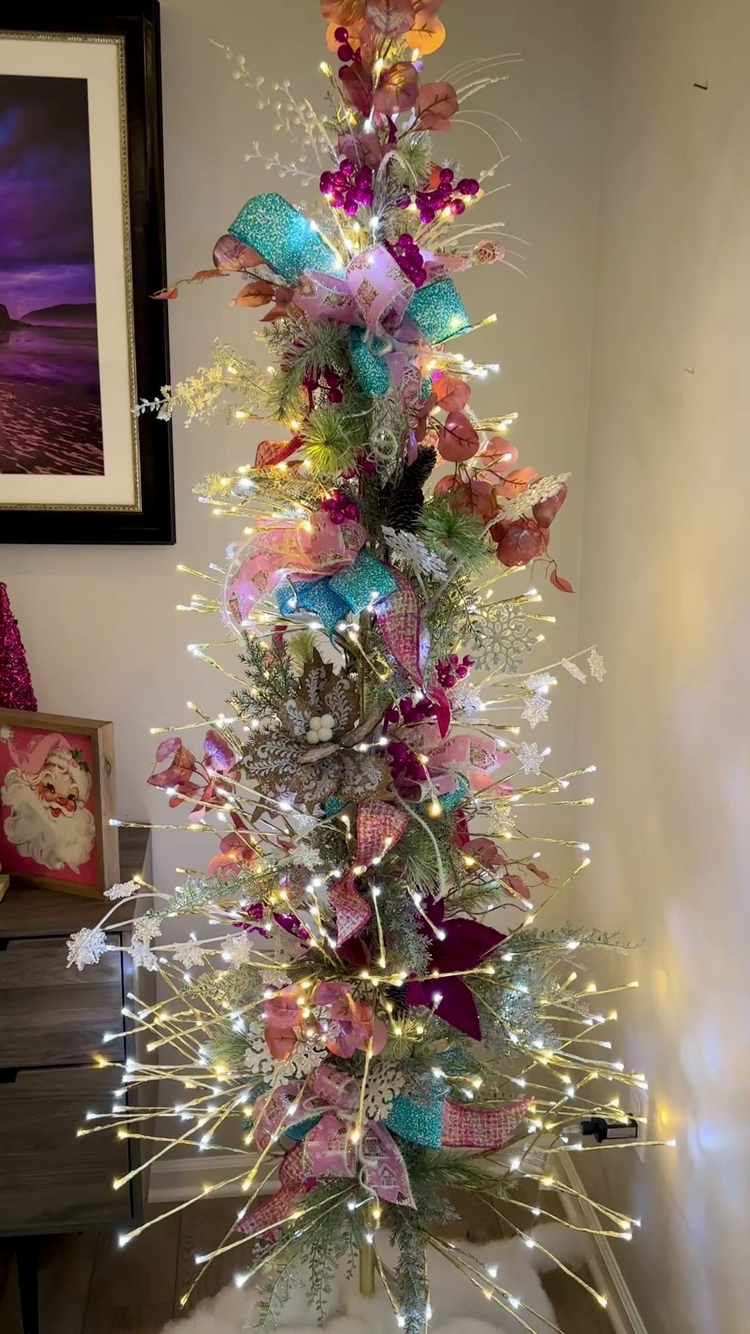 4' Champagne Birch Lighted Tree