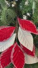 Red White Mixed Leaf Spray