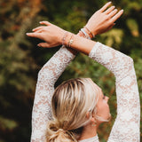 Relevé Pink Floral Hair Tie Bracelet Set
