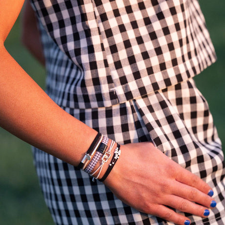 Unity Black & Silver Hair Tie Bracelet Set