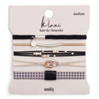 Unity Black & Silver Hair Tie Bracelet Set