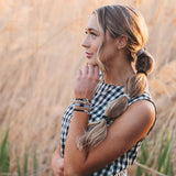 Unity Black & Silver Hair Tie Bracelet Set