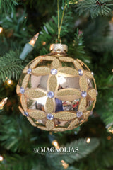 Gold Lattice Glass Ornament - 3 Styles