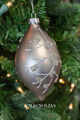 Winter Branch Platinum Ornament - 3 Styles