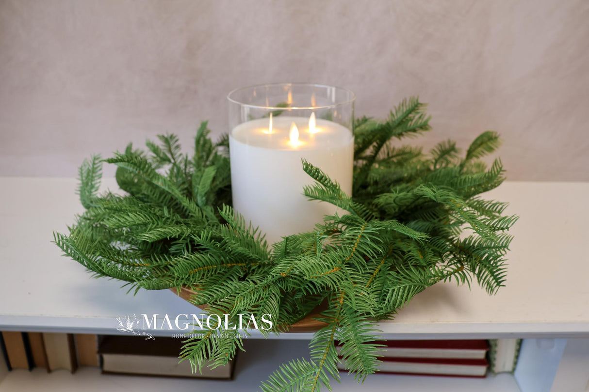 20" Winter Greens Pine Wreath