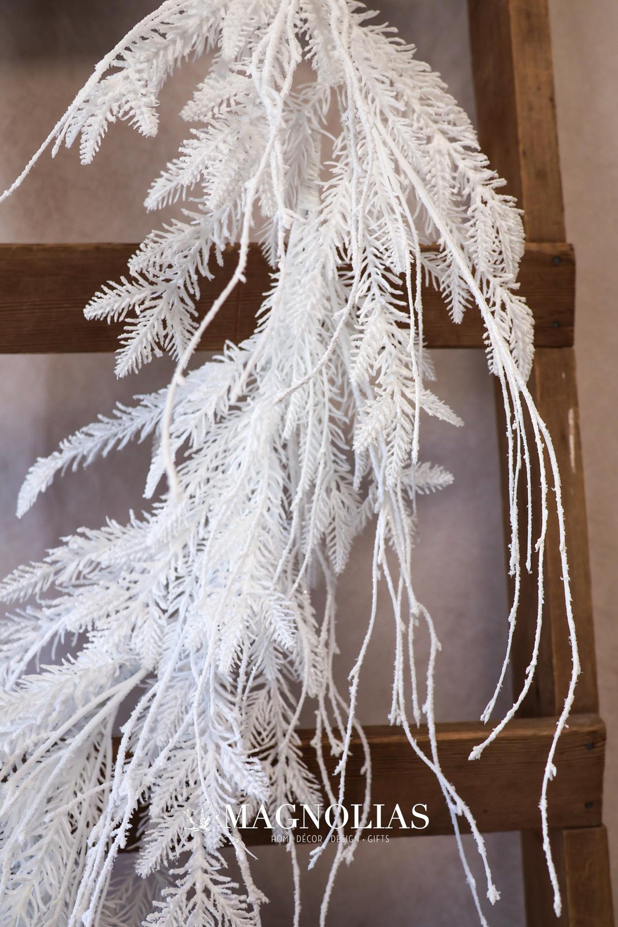 6' Snow Day Flocked Cedar Garland