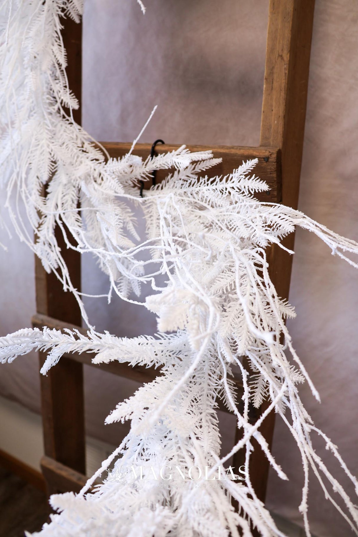 6' Snow Day Flocked Cedar Garland