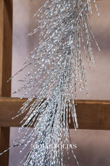6' Silver Tinsel Garland