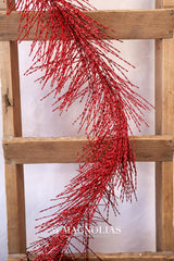 6' Red Tinsel Garland